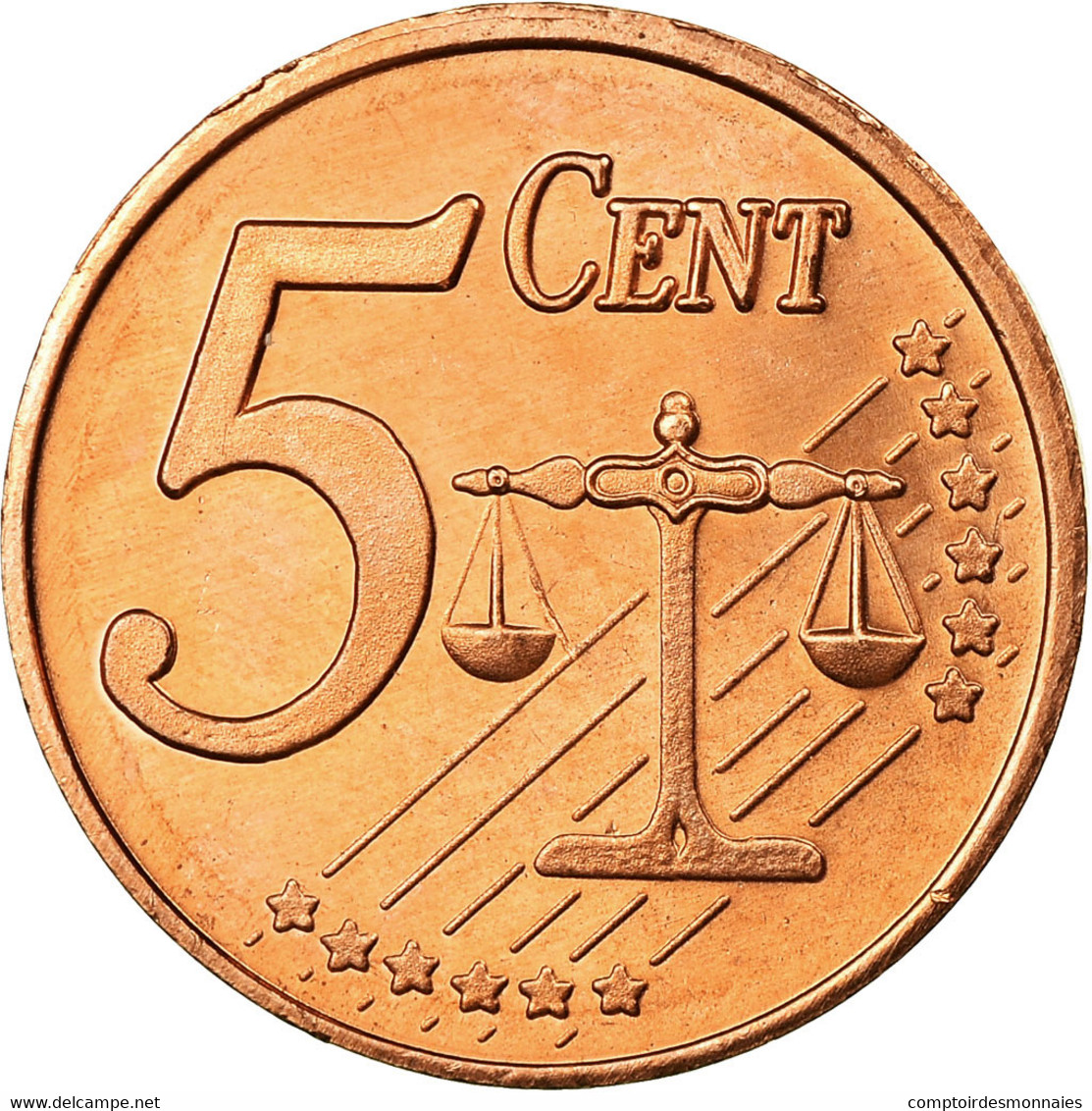 United Kingdom , Fantasy Euro Patterns, 5 Euro Cent, 2003, SPL, Copper Plated - Essais Privés / Non-officiels