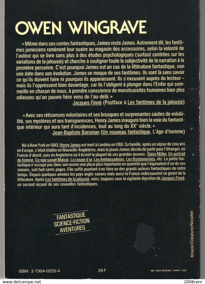 OWEN WINGRAVE De HENRY JAMES NEO N° 89 Tirage Limité. Voir Description Et Scans - Fantásticos