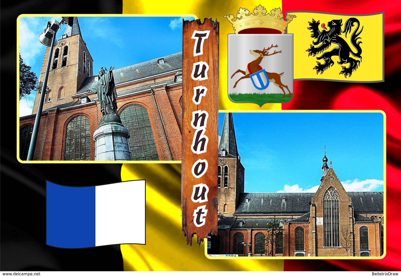 Postcards, REPRODUCTION, Municipalities of Belgium, Turnhout, duplex X, 50 pcs. (448 to 497)