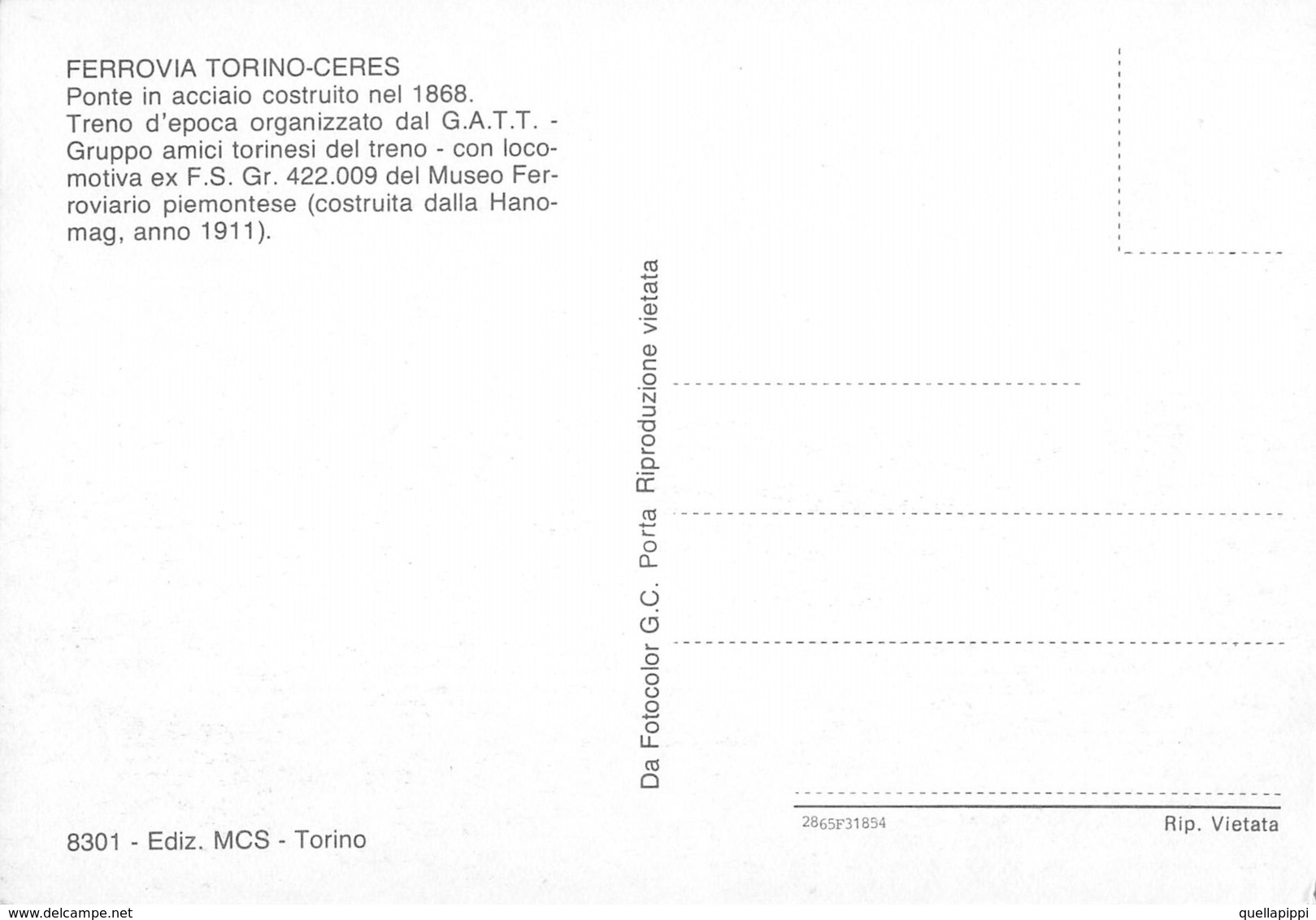 D9343 "PIEMONTE - FFS - STAZIONE TORINO DI LINGOTTO " ANIMATA  ,1980 - Transportmiddelen