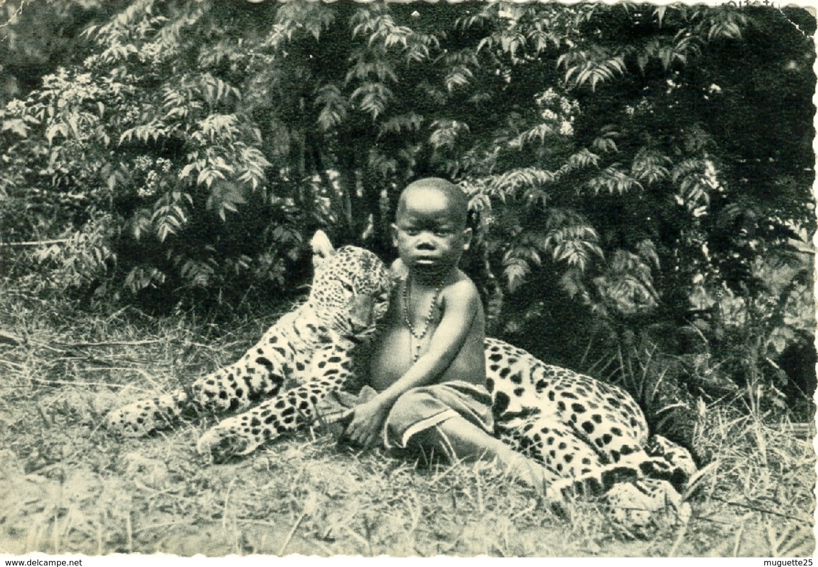 Enfant Et Léopard  Mission Des Pères Blancs - Autres & Non Classés