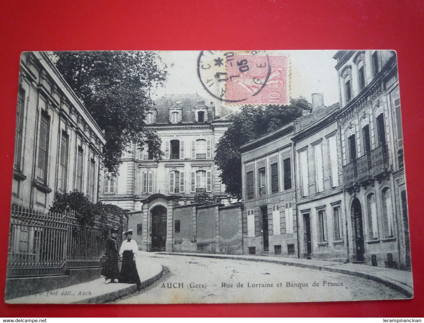 1905 AUCH RUE DE LORRAINE ET BANQUE DE FRANCE ETAT BON - Auch