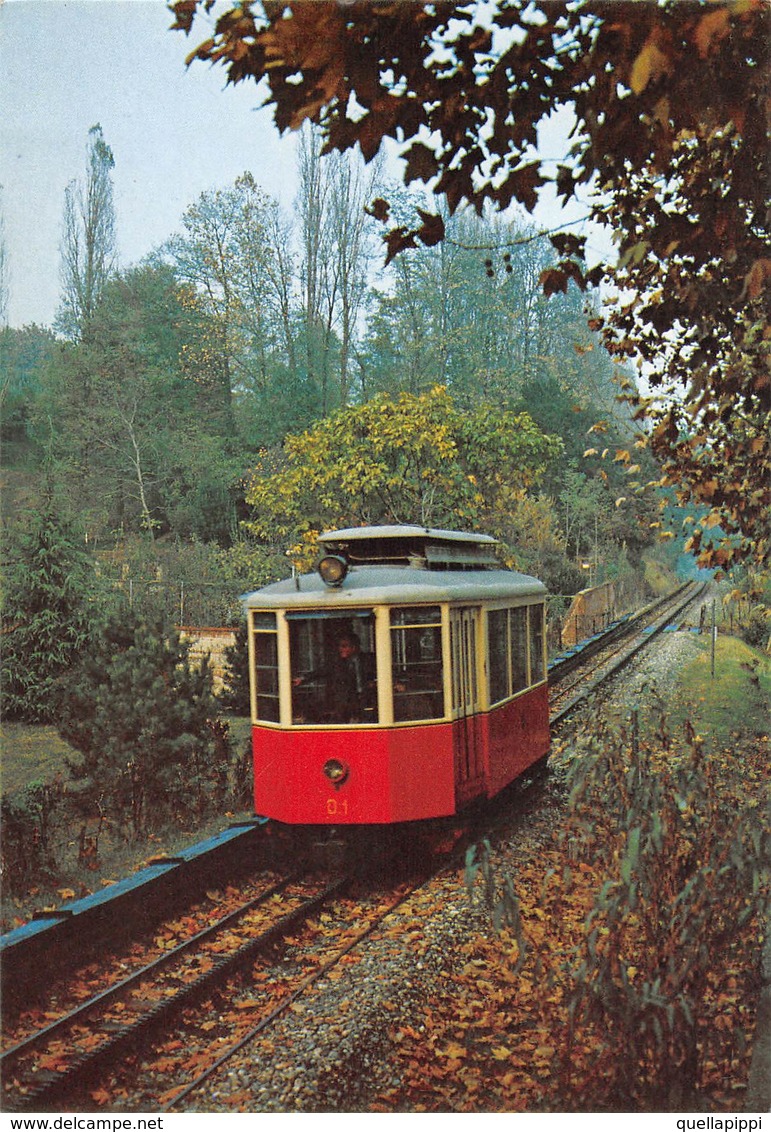 D9345 "PIEMONTE -TT TRANVIE TORINESI -DENTIERA SASSI-SUPERGA - MOTRICE D.1 DEL 1935" ANIMATA - Trasporti