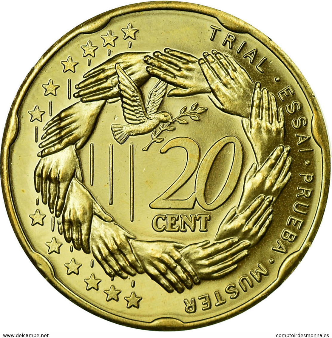 United Kingdom , Fantasy Euro Patterns, 20 Euro Cent, 2003, SPL, Laiton - Privatentwürfe
