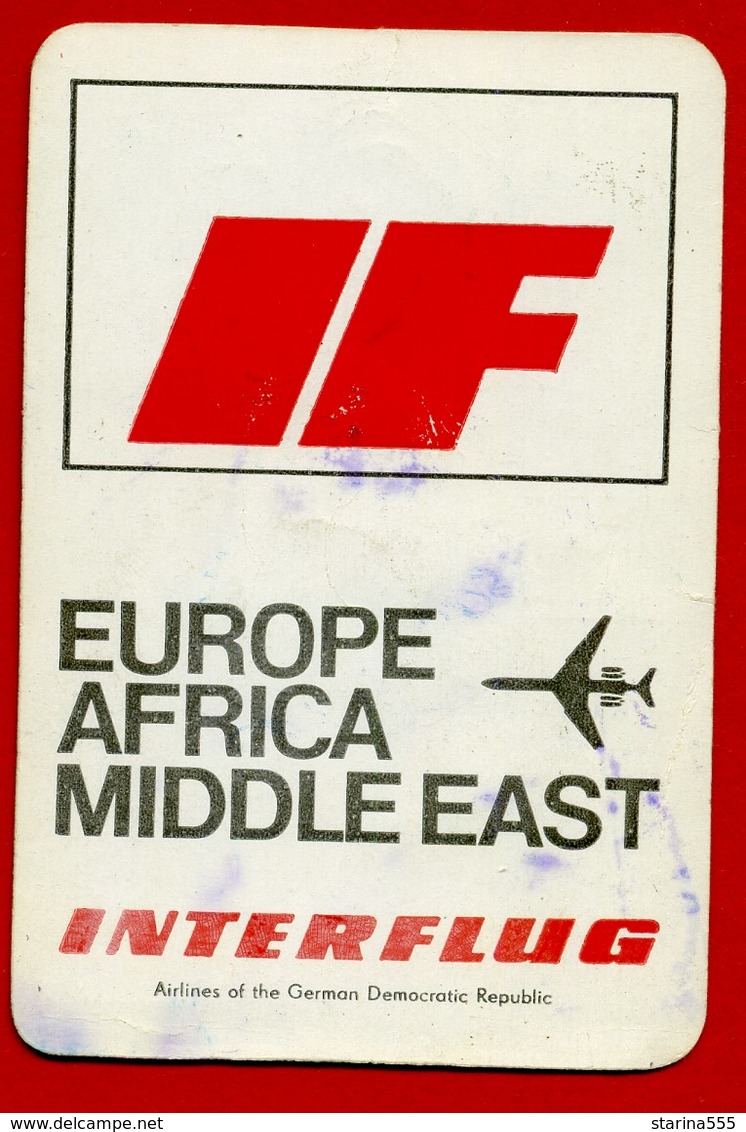 SMALL CALENDAR INTERFLUG DDR GDR AIRLINES EUROPE AFRICA MIDDLE EAST AK104-4 - Tamaño Pequeño : 1971-80