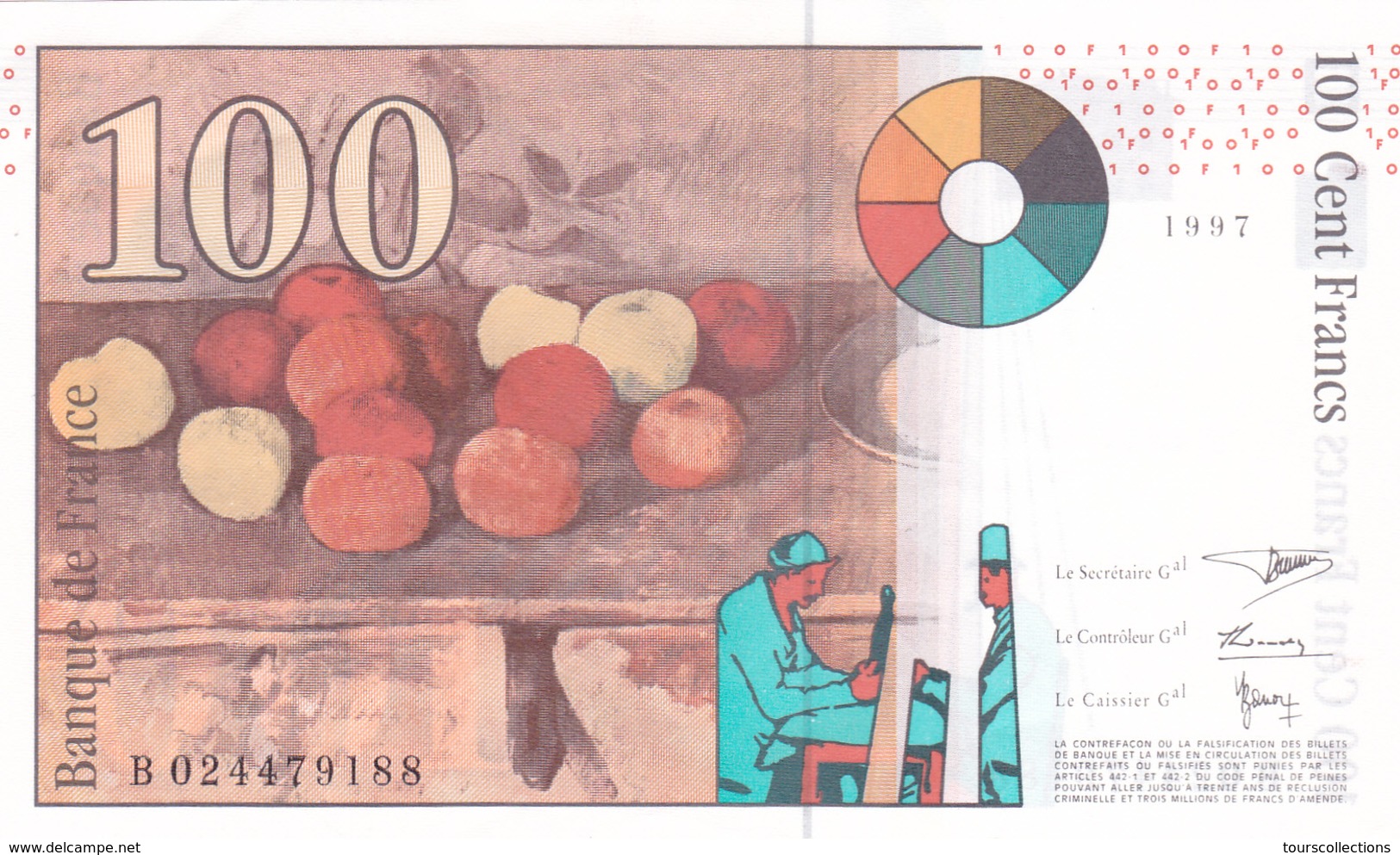 100 FRANCS CEZANNE 1997 En SPL Alphabet B @ FAY 74/01 - 100 F 1997-1998 ''Cézanne''