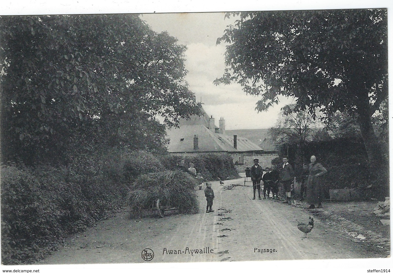 CPA - Awan Aywaille - Paysage -  Allemande Feldpost 1915 - Aywaille