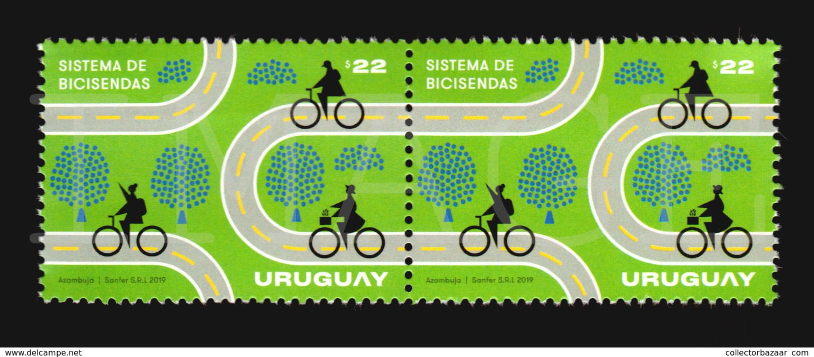 Fiets Bike Cycling Bicycle Paths Urban System Montevideo Smart City Uruguay  MNH - Wielrennen