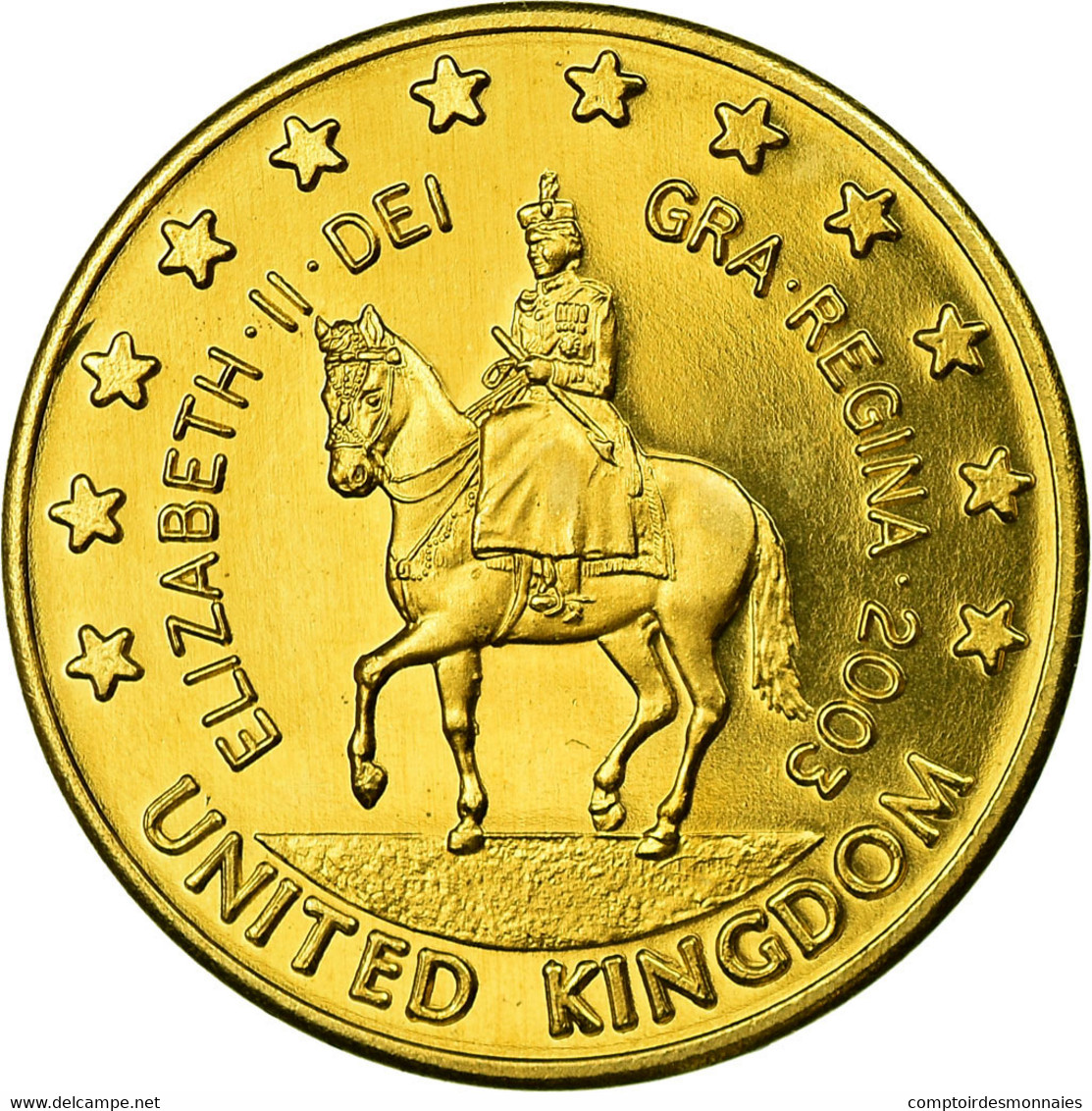 United Kingdom , Fantasy Euro Patterns, 50 Euro Cent, 2003, SPL, Laiton - Private Proofs / Unofficial