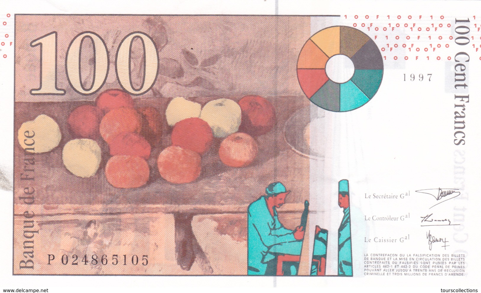 100 FRANCS CEZANNE 1997 En SUP Alphabet P @ FAY 74/01 - 100 F 1997-1998 ''Cézanne''