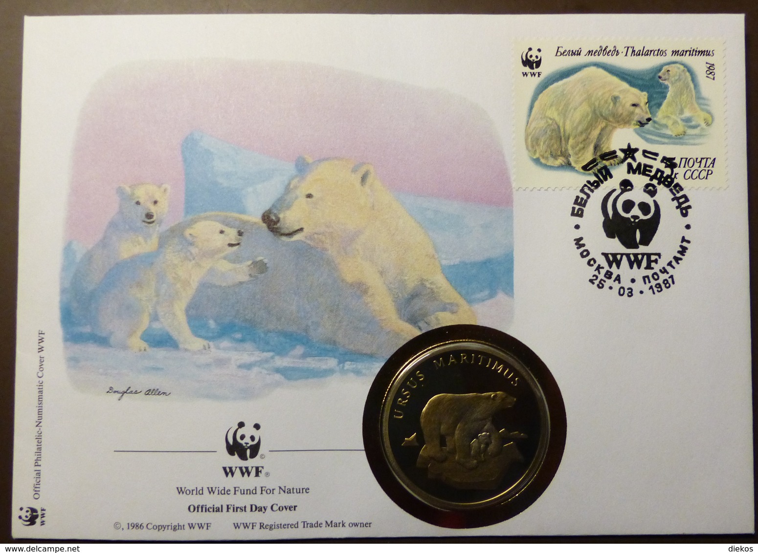 NUMISBRIEF  30 JAHRE WWF  CCCP 1987 Eisbär #numis83 - Autres & Non Classés