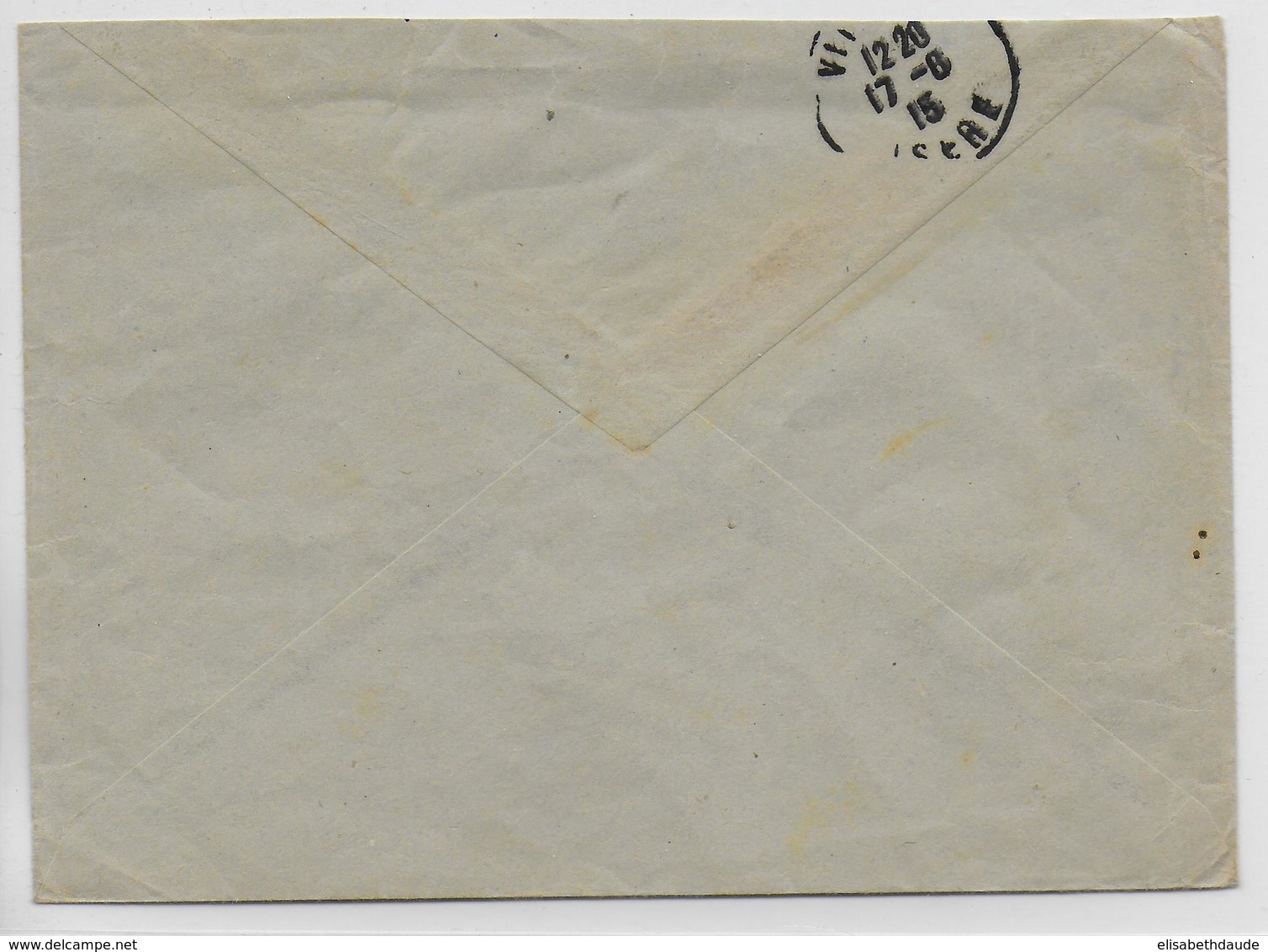 1915 - ARMEE D'ORIENT - RARE BASE De MOUDROS (ILE De GRECE) - ENVELOPPE FM Du SP 198 - Postmarks - EMA (Printer Machine)