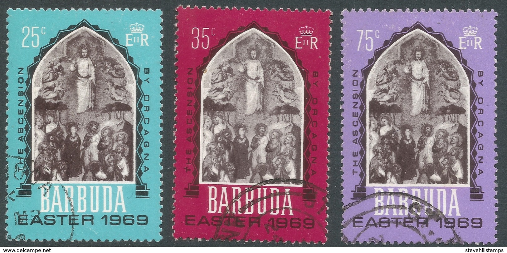 Barbuda. 1969 Easter Commemoration. Used Complete Set. SG 32-34 - Barbuda (...-1981)