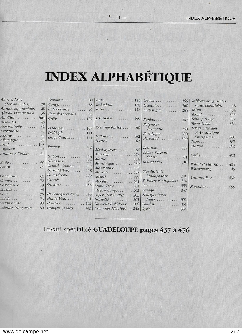 Catalogue Yvert Tellier 1097  Tome 2   1ere Partie  Pays D Expression Francaise Et D Outre Mer 476 Pages - France