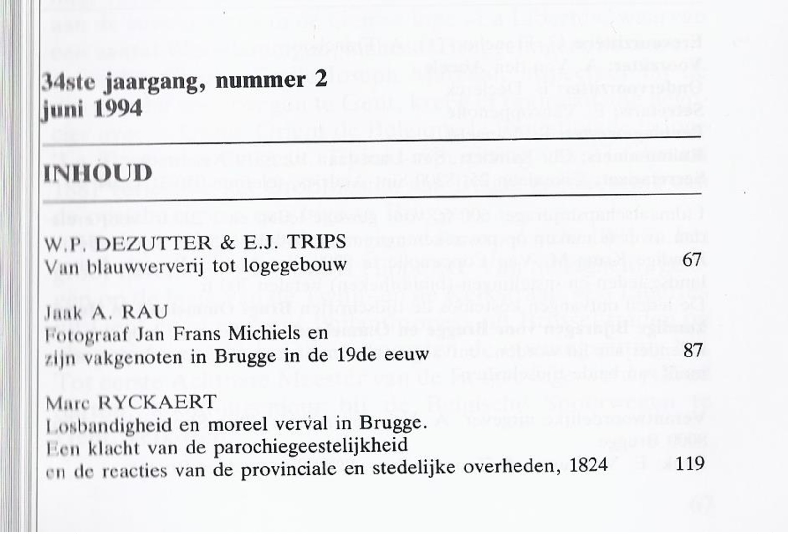 HET BRUGS OMMELAND 1994-2 VAN BLAUWVERVERIJ TOT LOGEGEBOUW FOTOGRAAF MICHIELS BRUGGE LOSBANDIGHEID EN MOREEL VERVAL - Histoire