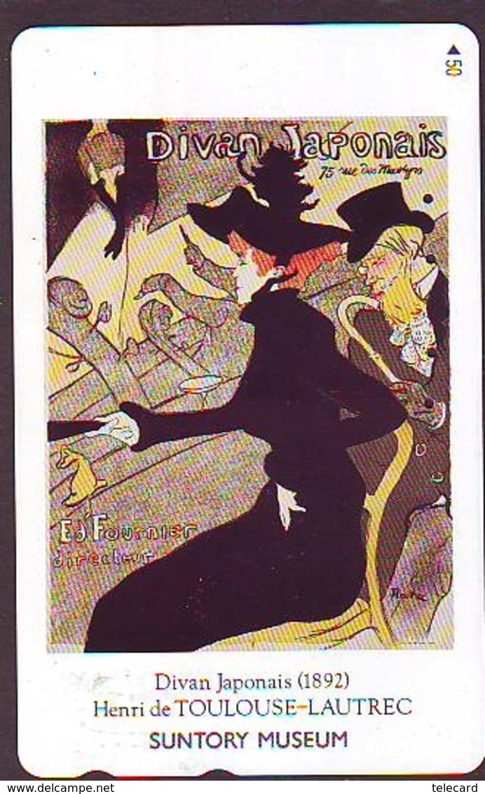 Télécarte JAPON * PEINTURE FRANCE (2127) TOULOUSE LAUTREC * FEMME *  MUSEUM * ART * TK Gemälde  Phonecard Japan * KUNST - Schilderijen