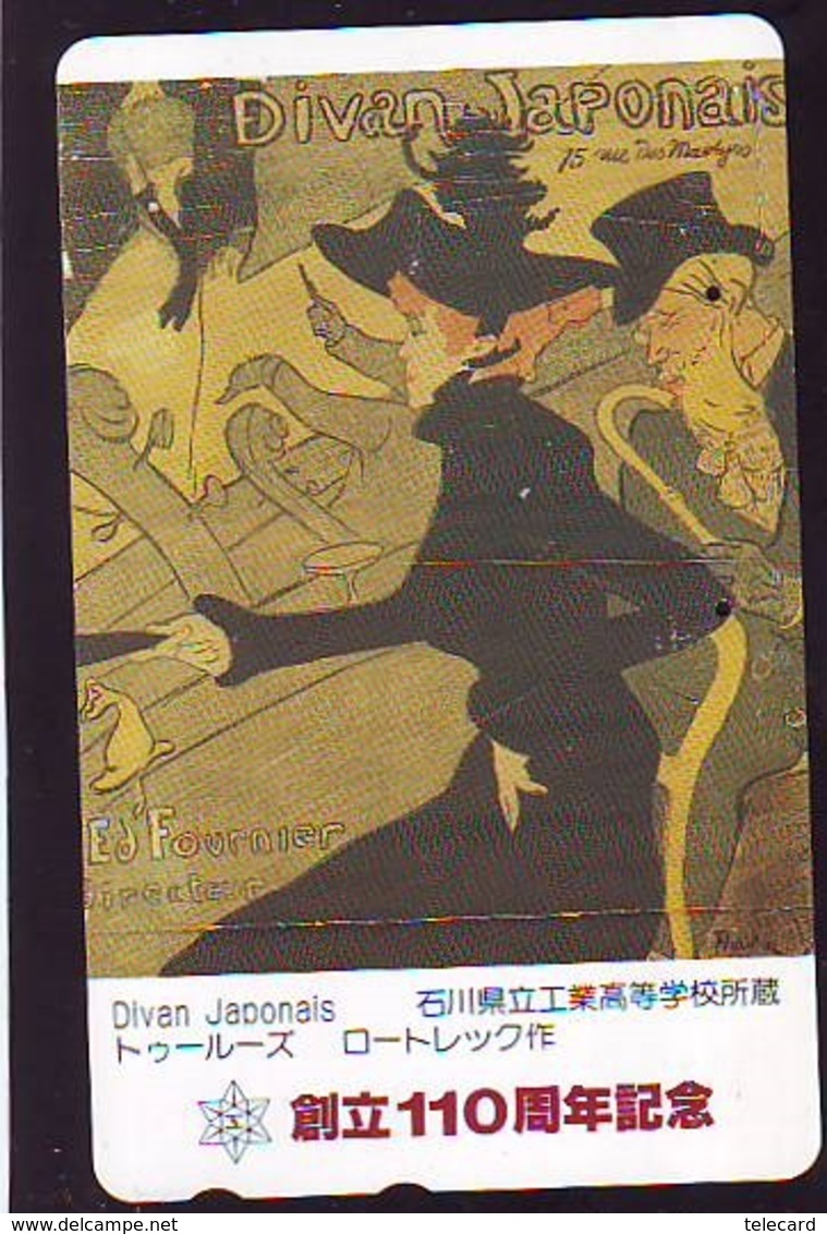 Télécarte JAPON * PEINTURE FRANCE (2128) TOULOUSE LAUTREC * FEMME *  MUSEUM * ART * TK Gemälde  Phonecard Japan * KUNST - Painting