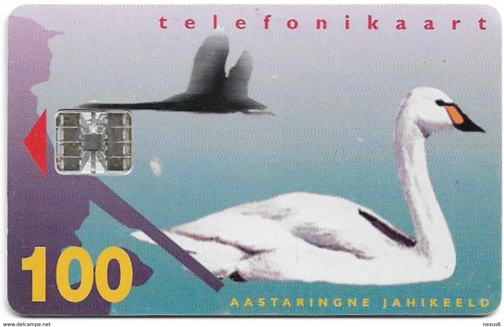 Estonia - Eesti Telefon - White Swan - 04.1997, 100Kr, 15.000ex, Used - Estonia