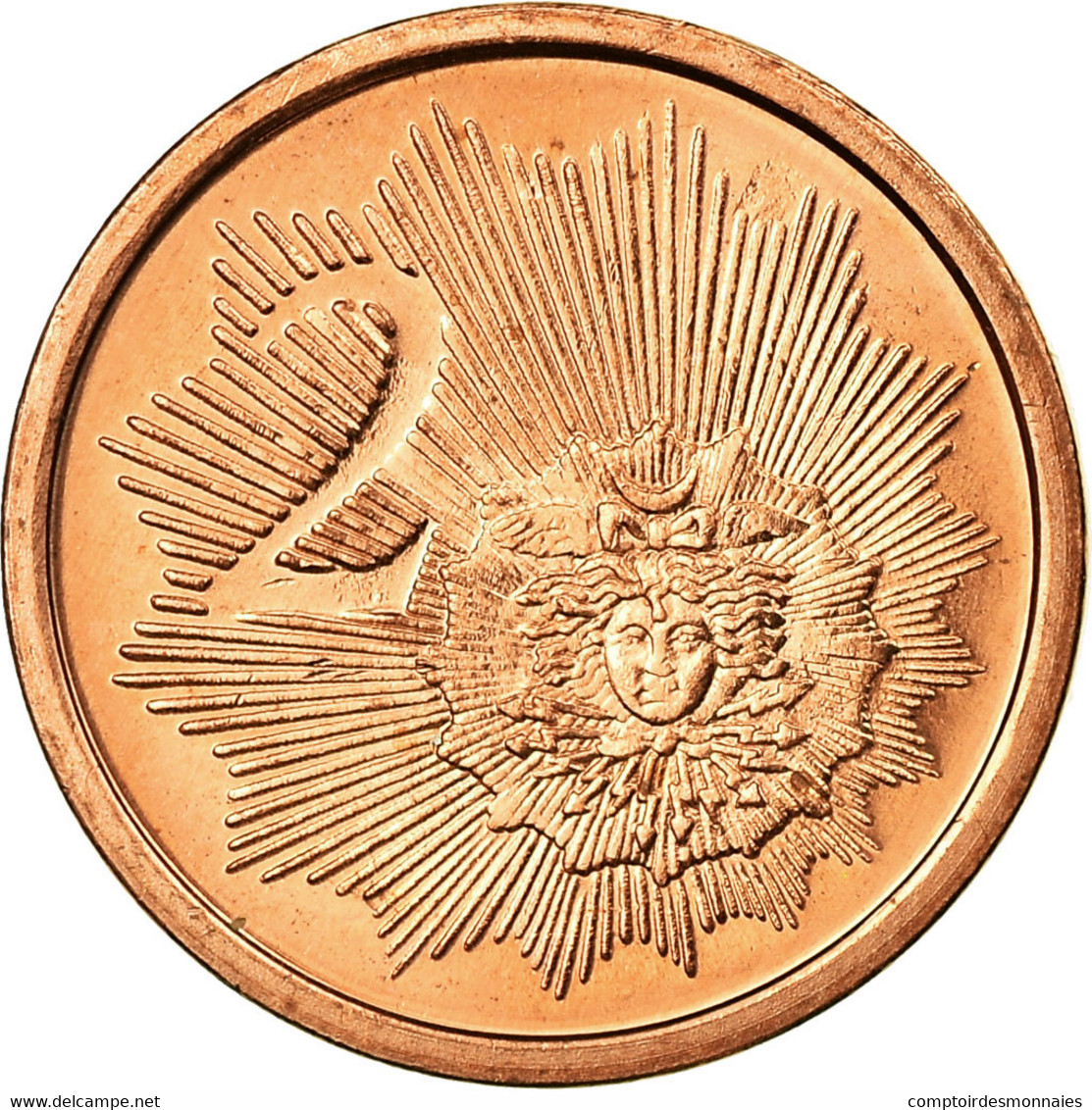 Gibraltar, Fantasy Euro Patterns, 2 Euro Cent, 2004, FDC, Copper Plated Steel - Essais Privés / Non-officiels