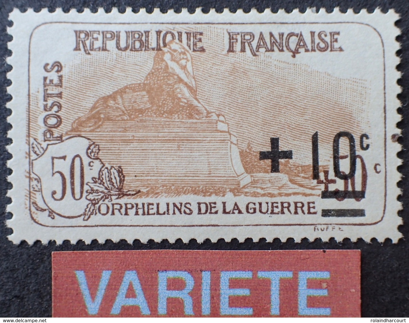 DF40266/118 - 1922 - AU PROFIT DES ORPHELINS DE LA GUERRE - N°167 (*) - VARIETE ➤➤➤ Surcharge Déplacée - Unused Stamps