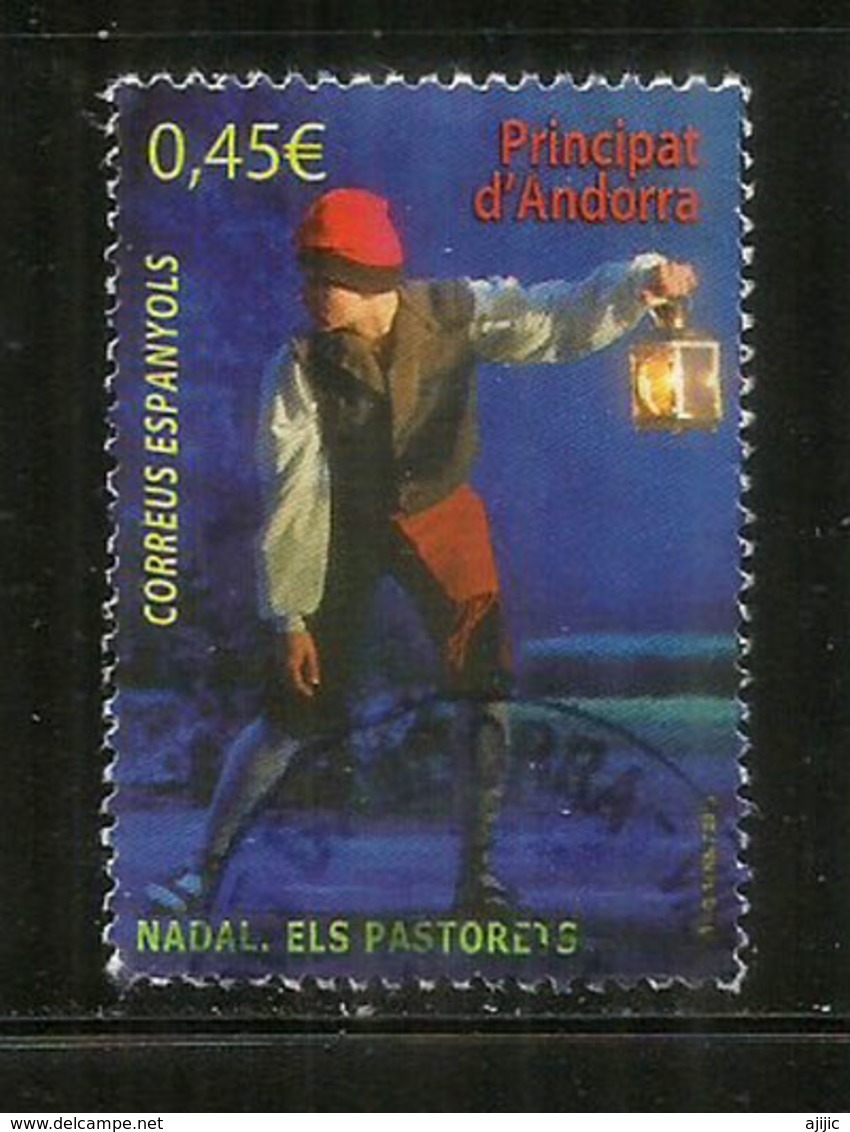 Nadal 2016 " Els Pastorets" (l'adoració Dels Pastors) Un Timbre Oblitéré,  1 ère Qualité.AND.ESP - Gebraucht