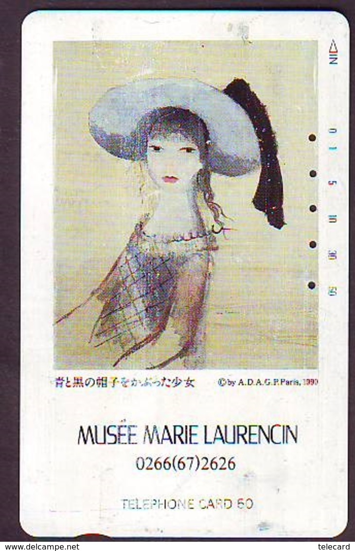 Télécarte JAPON * PEINTURE FRANCE (2154) MUSEE MARIE LAURENCIN * DALMAS * ART * TK Gemälde  Phonecard Japan * KUNST - Painting