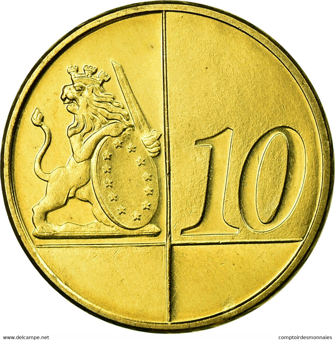 Gibraltar, Fantasy Euro Patterns, 10 Euro Cent, 2004, FDC, Laiton - Essais Privés / Non-officiels