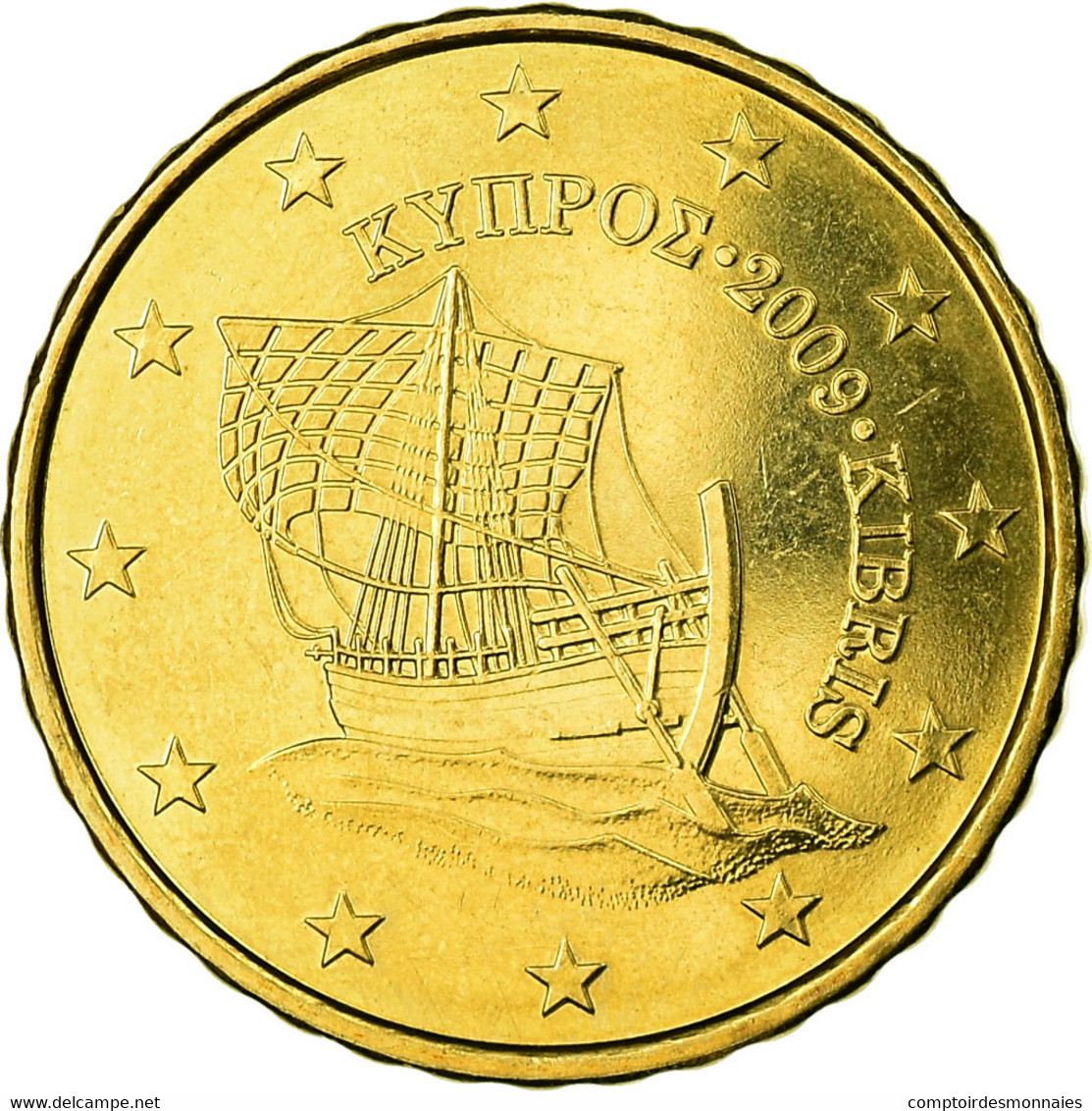 Chypre, 10 Euro Cent, 2009, SUP, Laiton, KM:81 - Zypern