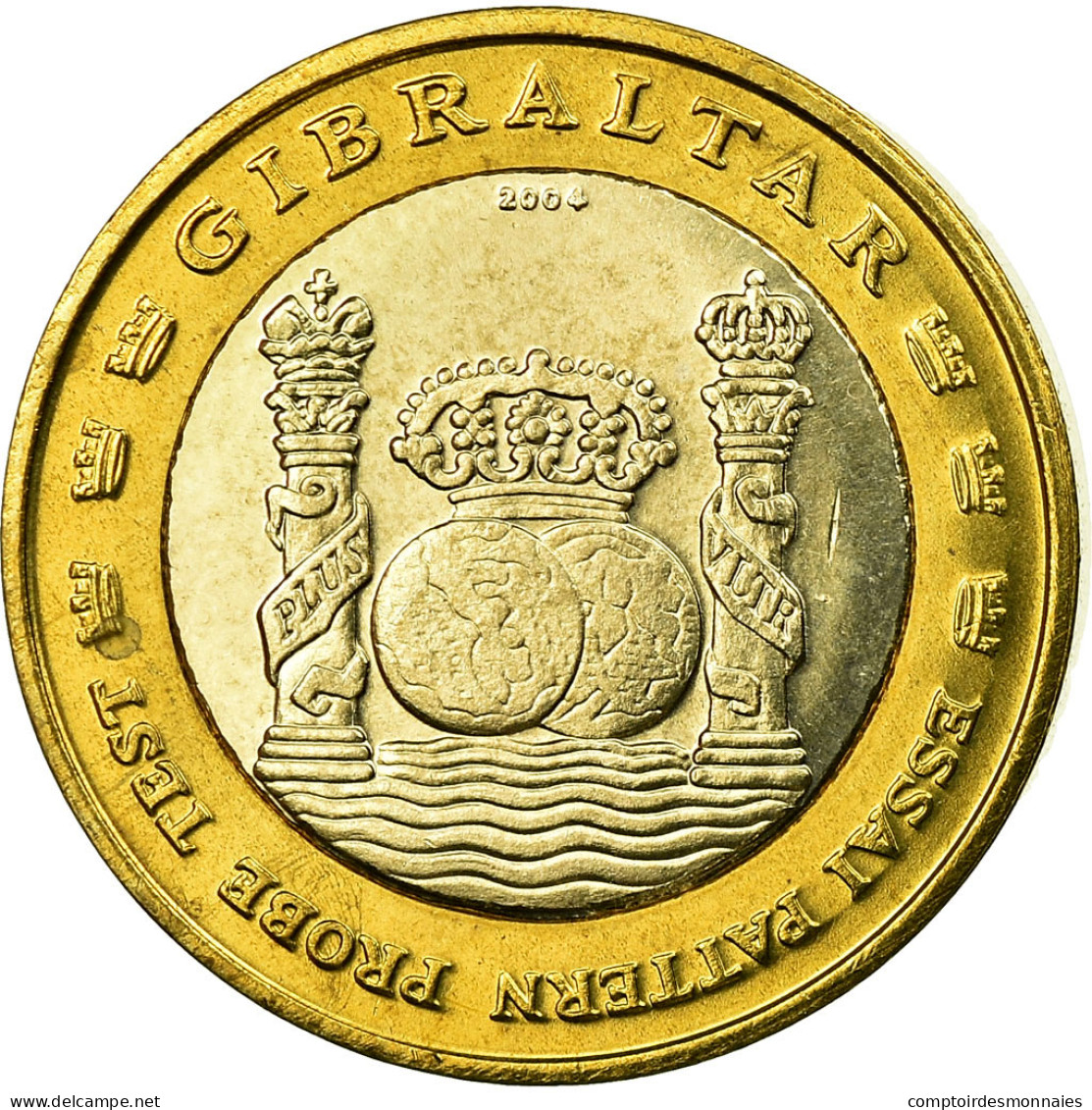 Gibraltar, Fantasy Euro Patterns, Euro, 2004, FDC, Bi-Metallic - Pruebas Privadas
