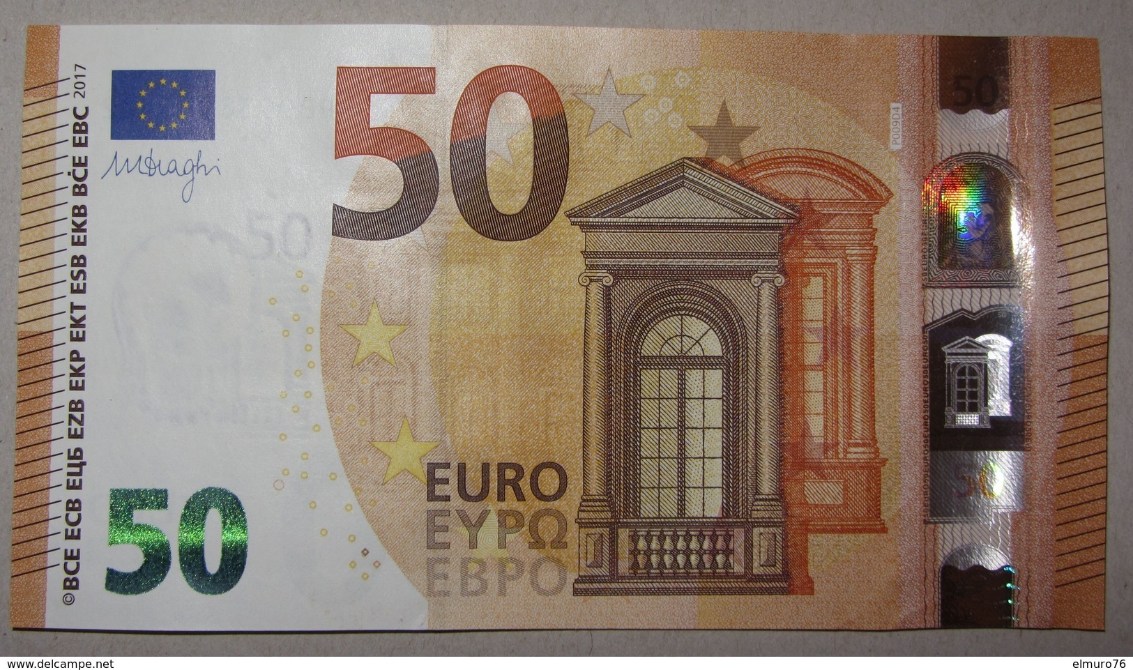 50 EURO P009D3 Netherlands DRAGHI Serie PB98 Perfect UNC - 50 Euro