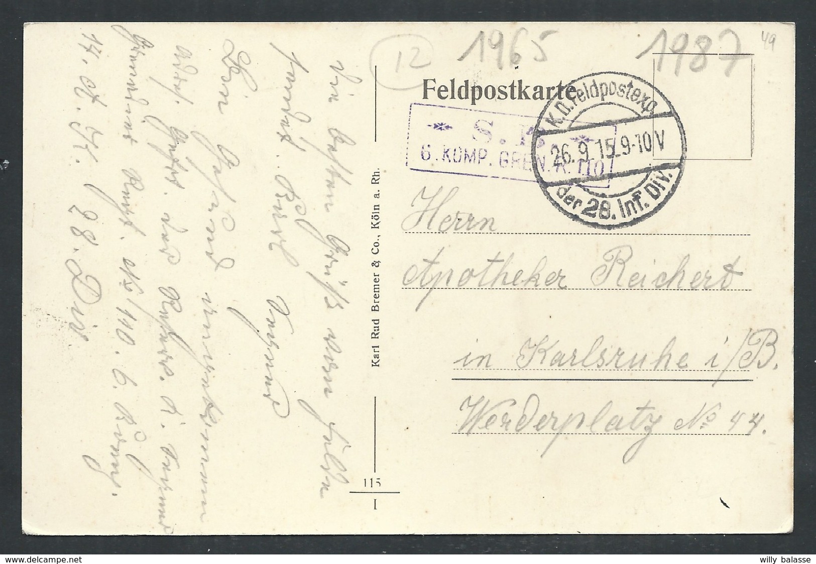 +++ CPA - LENS - Armée - Soldat - Militaire - " Marketenderei Für Militare " - Guerre - Cachet Feldpost 1915  // - Lens