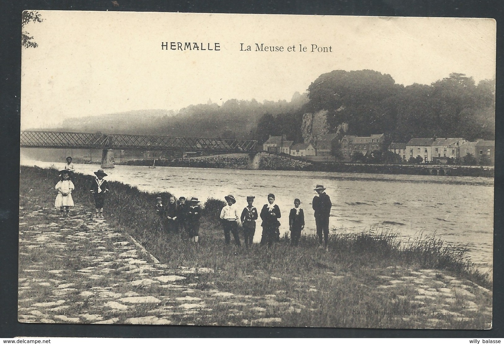 +++ CPA - Oupeye - HERMALLE - La Meuse Et Le Pont - Carte Animée  // - Oupeye