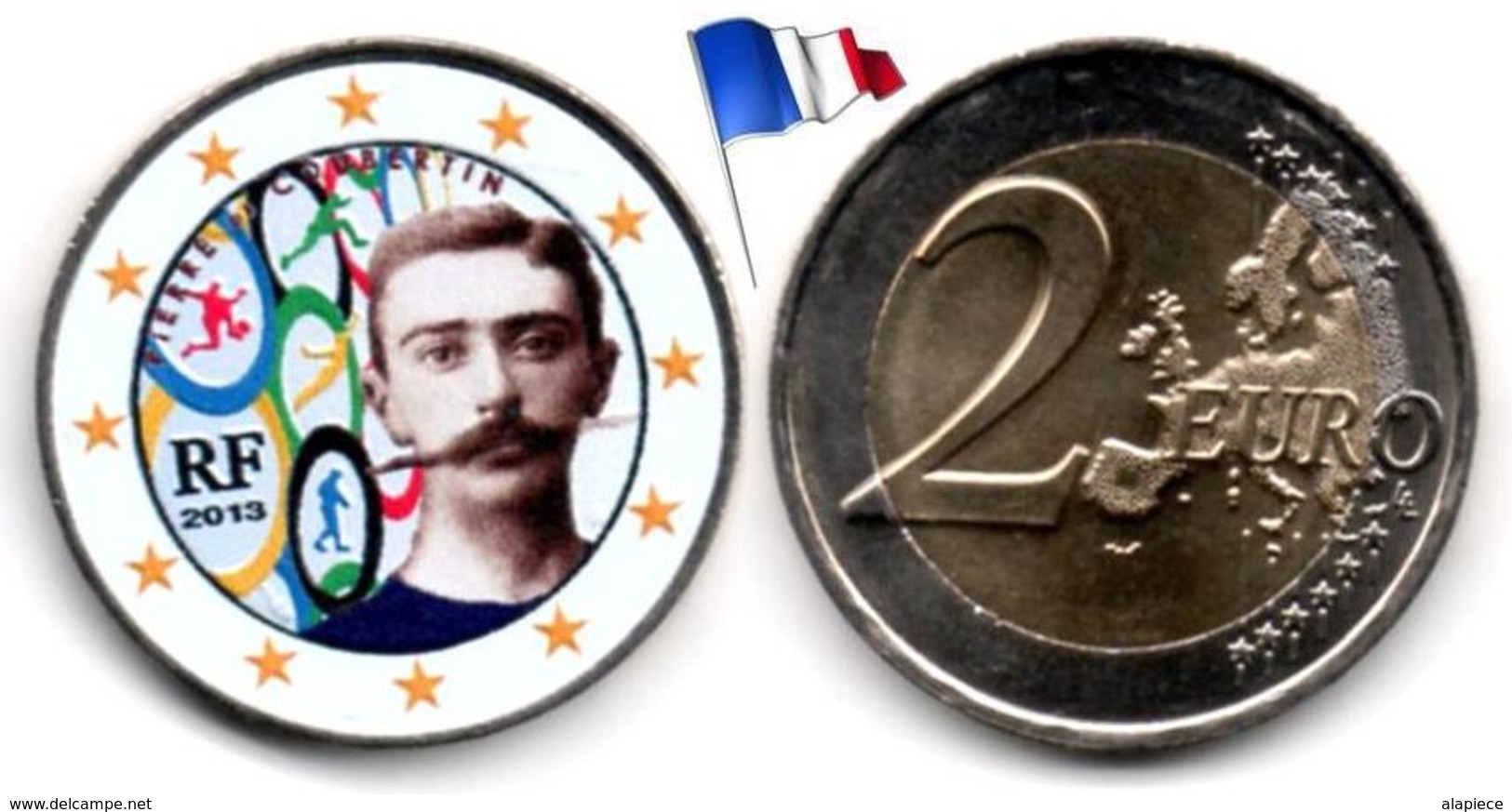 France - 2 Euro 2013 - (Pierre De Coubertin - Colorée) - France