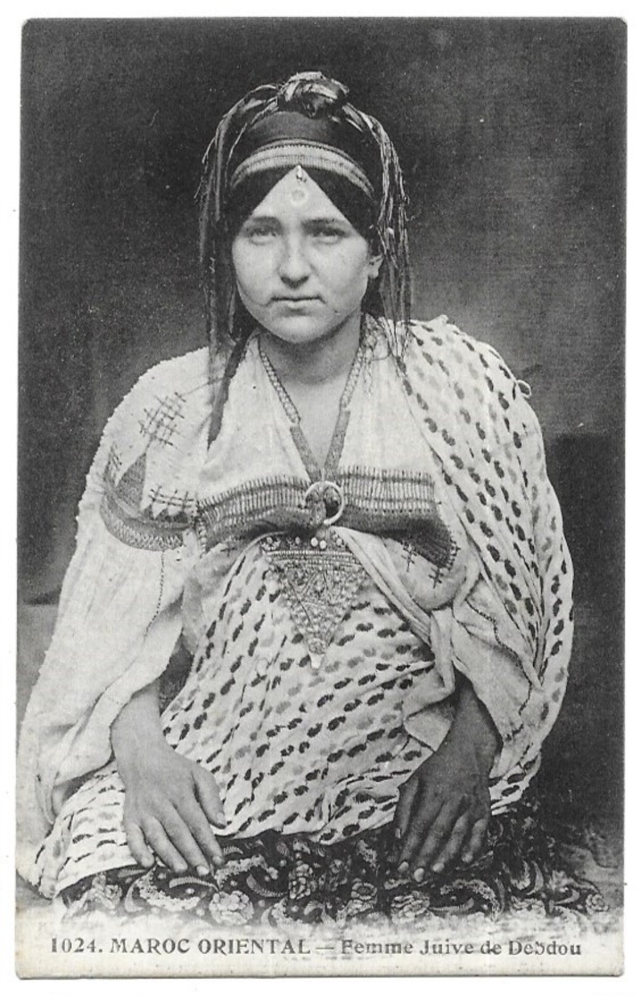 Maroc Oriental Femme Juive De Debdou N. Boumendil, Photo-éditeur, Taourirt N° 1024 - Autres & Non Classés