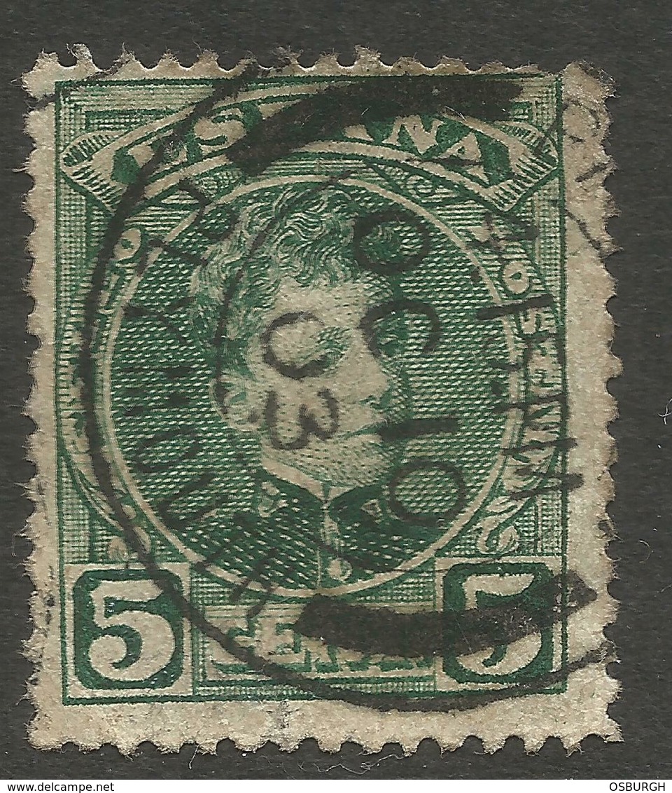 SPAIN / GREAT BRITAIN. 1900. PLYMOUTH PAQUEBOT. 5c GREEN USED - Used Stamps