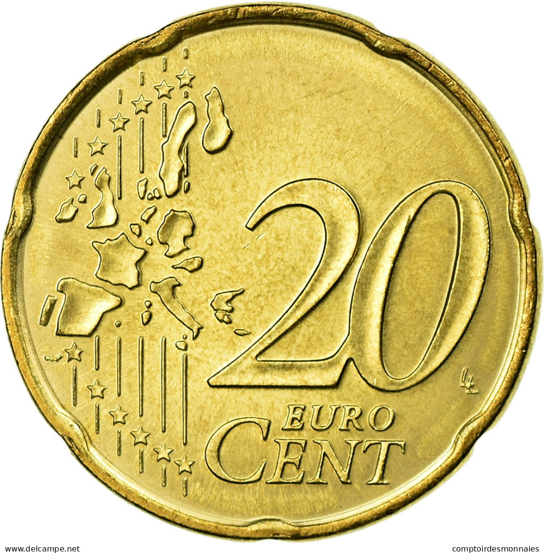 Monaco, 20 Euro Cent, 2002, SPL, Laiton, KM:171 - Monaco