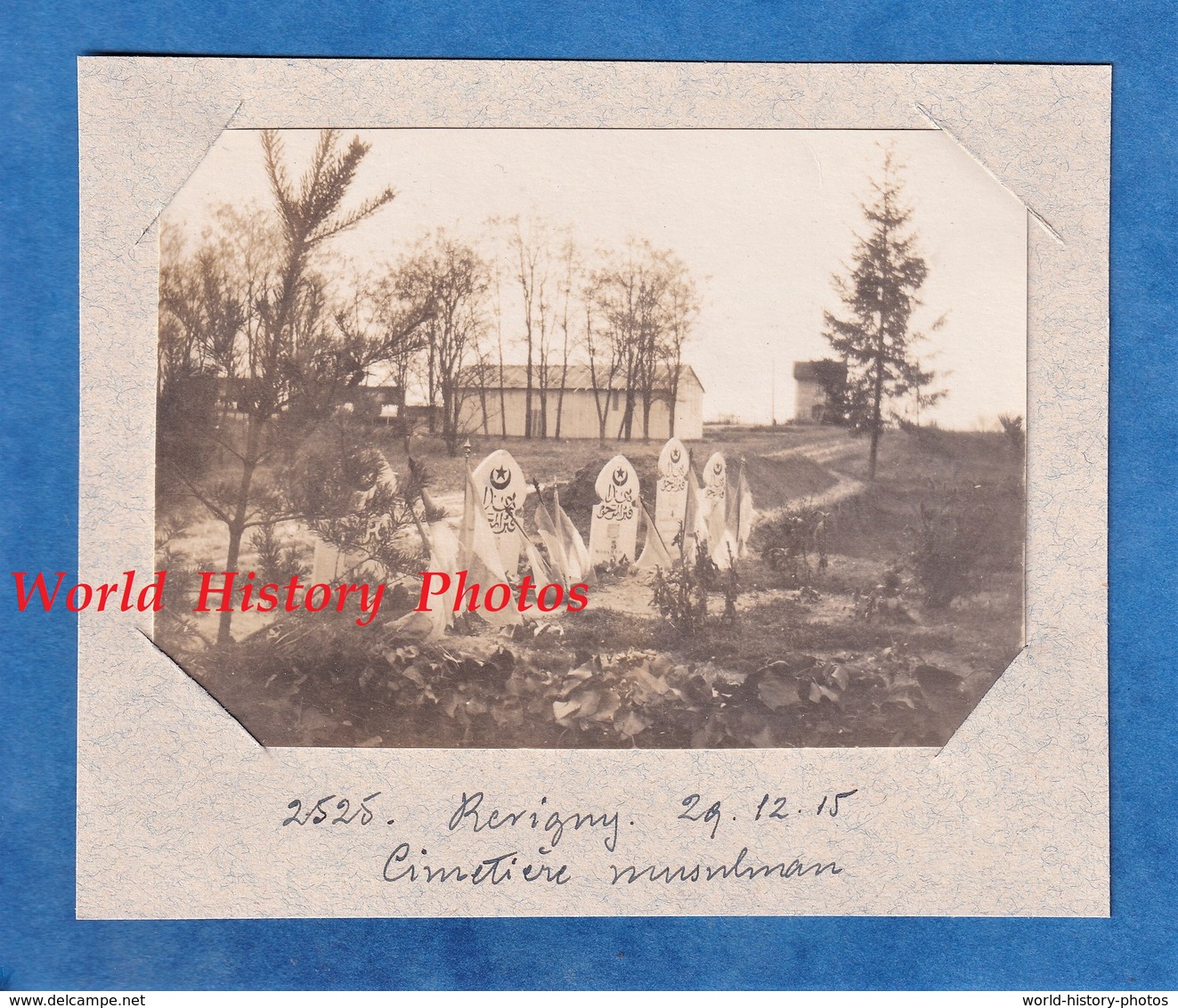 Photo Ancienne - REVIGNY Sur ORNAIN - Cimétiere Musulman Provisioire - 1915 - WW1 Poilu Argonne Meuse Tombe Soldat - Oorlog, Militair