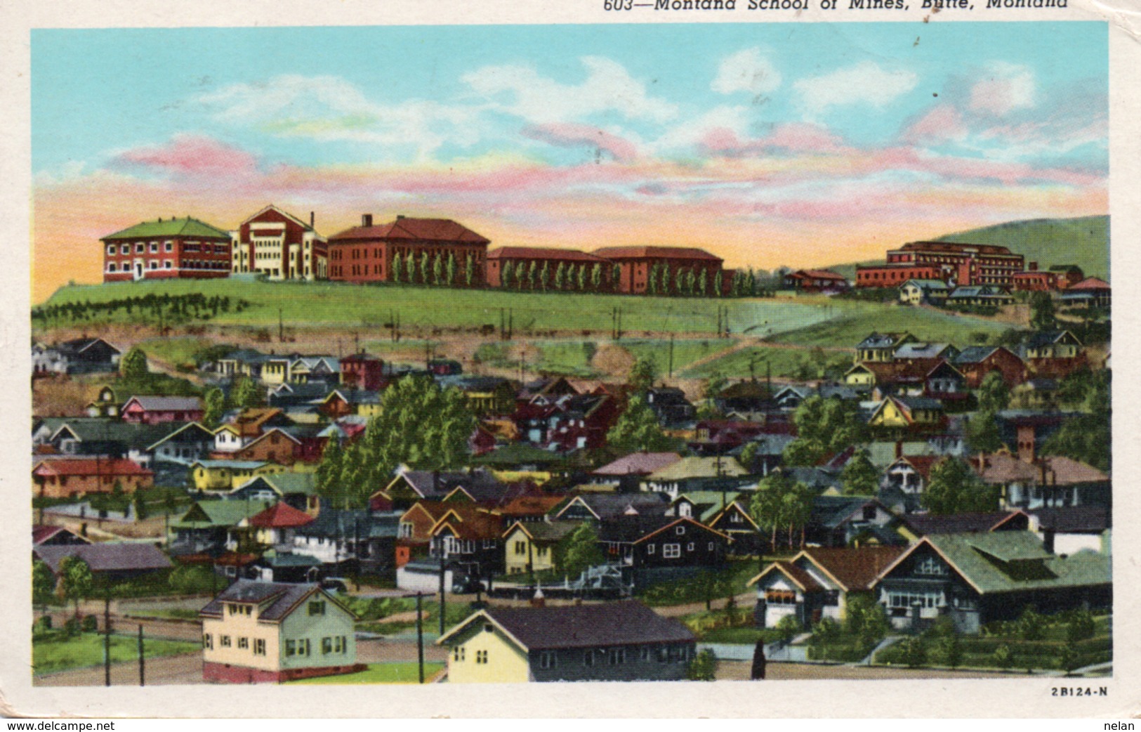 MONTANA SCHOOL OF MINES,BUTTE,MONTANA- VIAGGIATA 1957 - Butte
