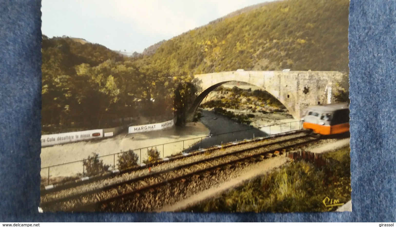 CPSM TOURNON ARDECHE LE MASTROU DEVANT DOUCE PLAGE ED CIM VOIE FERRE TRAIN ED CIM - Tournon