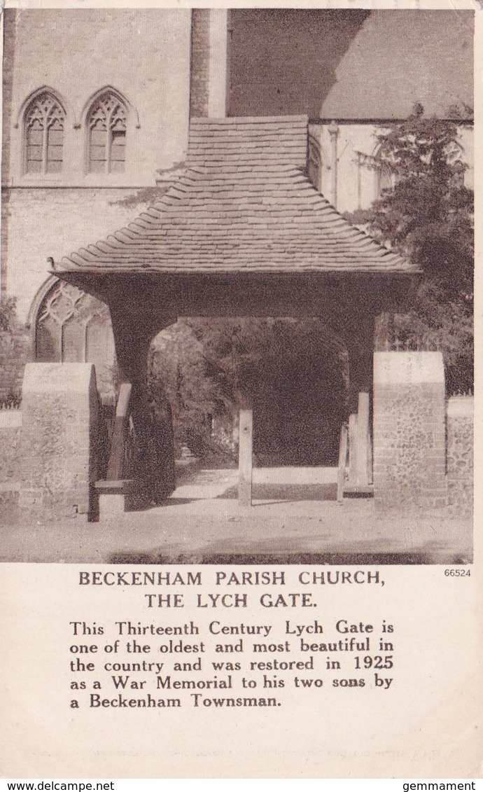 BECKENHAM PARISH CHURCH. THE LYCH GATE - Other & Unclassified