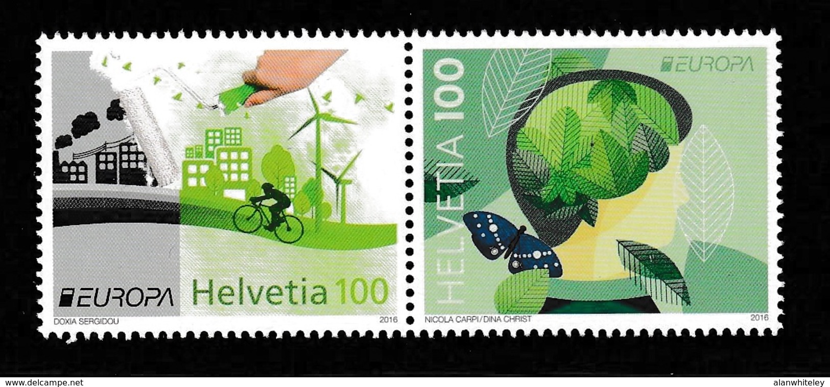 SWITZERLAND 2016 EUROPA/Think Green: Set Of 2 Stamps UM/MNH - Ungebraucht