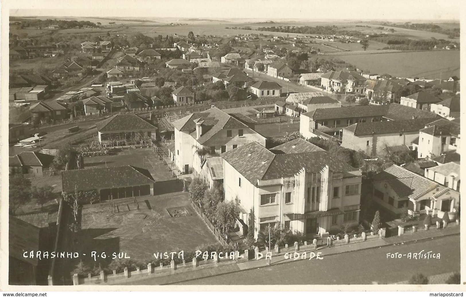 BRASIL, Carasinho. Vista Parcial, Prefeitura Municipal. Real Photo. - Altri