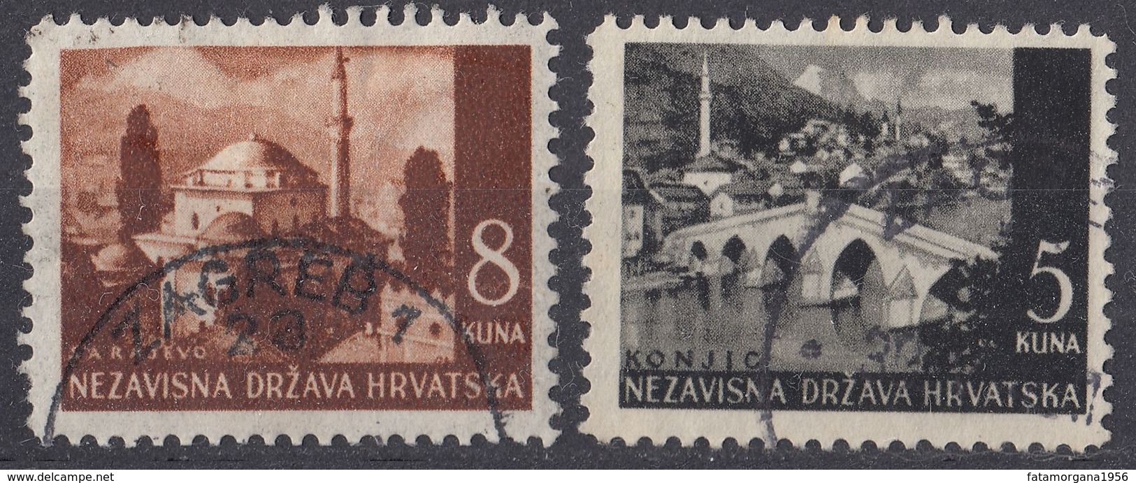 CROAZIA - 1941 - Lotto Di 2 Valori Usati: Yvert 38 E 41. - Croazia