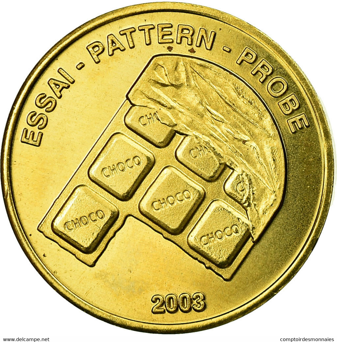 Suisse, Fantasy Euro Patterns, 10 Euro Cent, 2003, SUP, Laiton - Essais Privés / Non-officiels