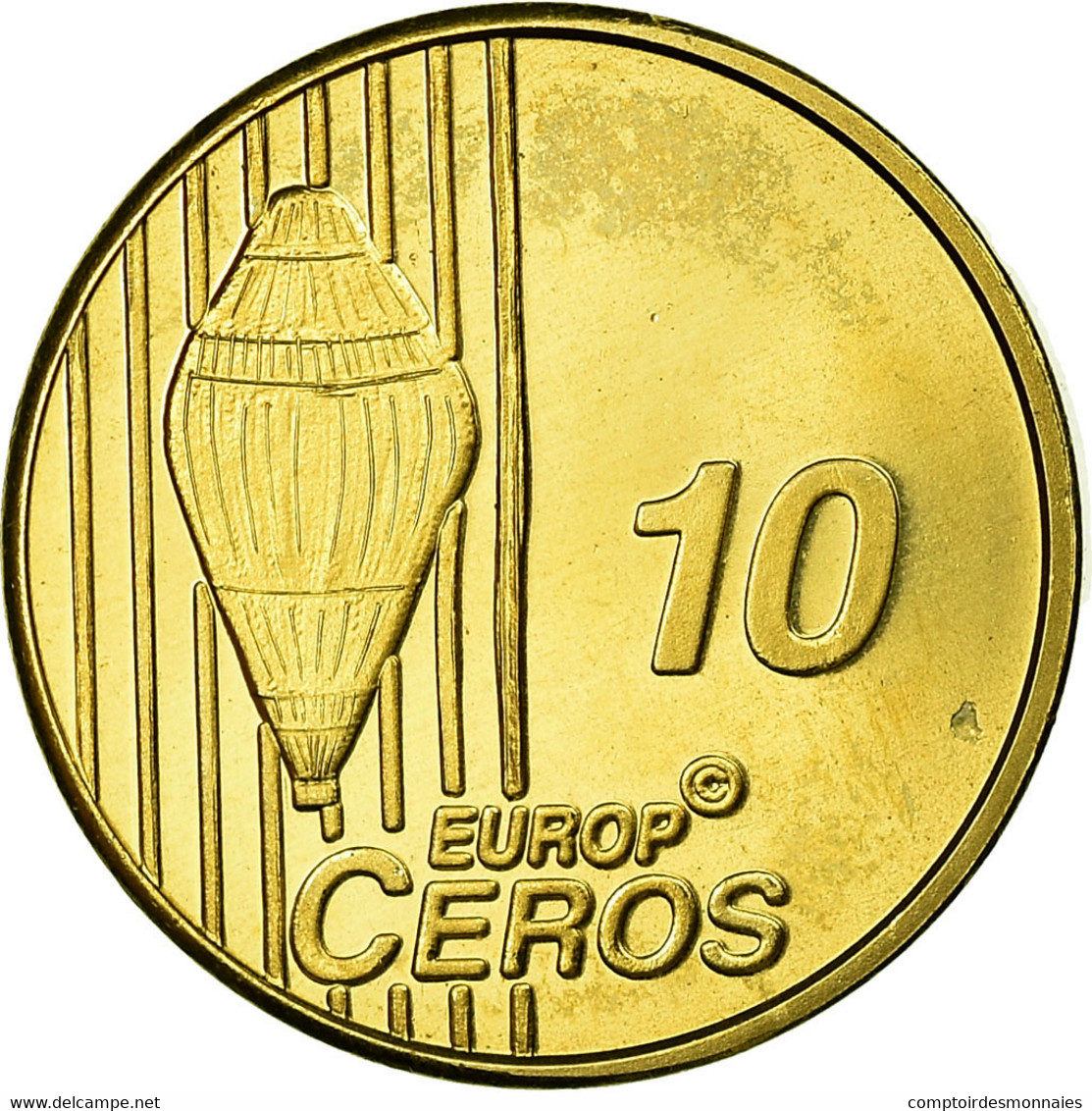 Suisse, Fantasy Euro Patterns, 10 Euro Cent, 2003, SUP, Laiton - Privatentwürfe