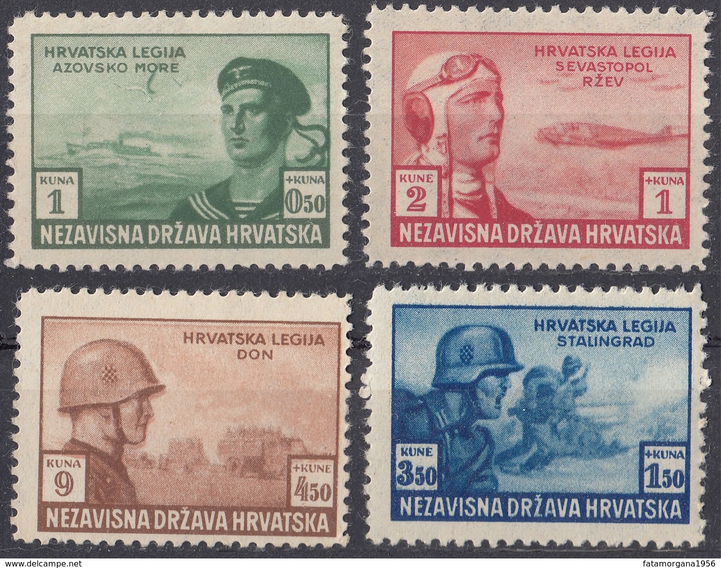 CROAZIA - 1943 - Serie Completa Di 4 Valori Nuovi MNH: Yvert 100/103. - Croazia