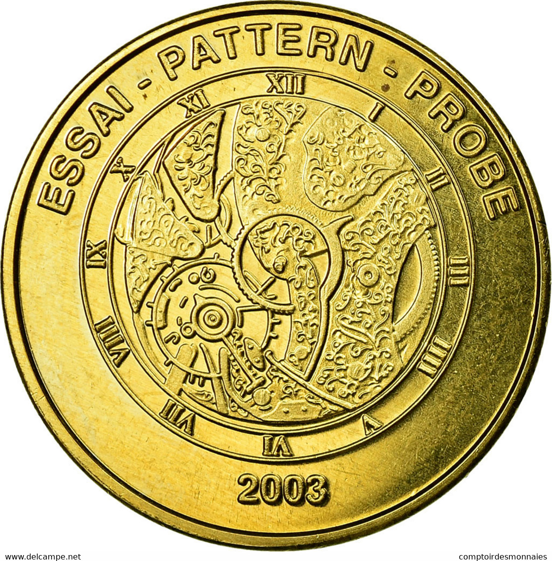 Suisse, Fantasy Euro Patterns, 50 Euro Cent, 2003, SUP, Laiton - Privatentwürfe