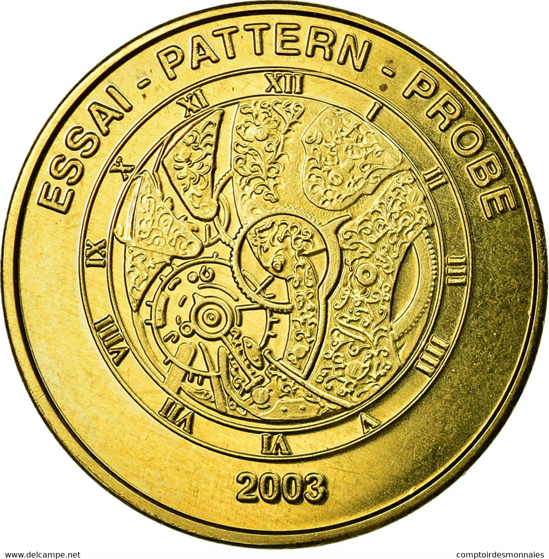 Suisse, Fantasy Euro Patterns, 50 Euro Cent, 2003, SUP, Laiton - Essais Privés / Non-officiels