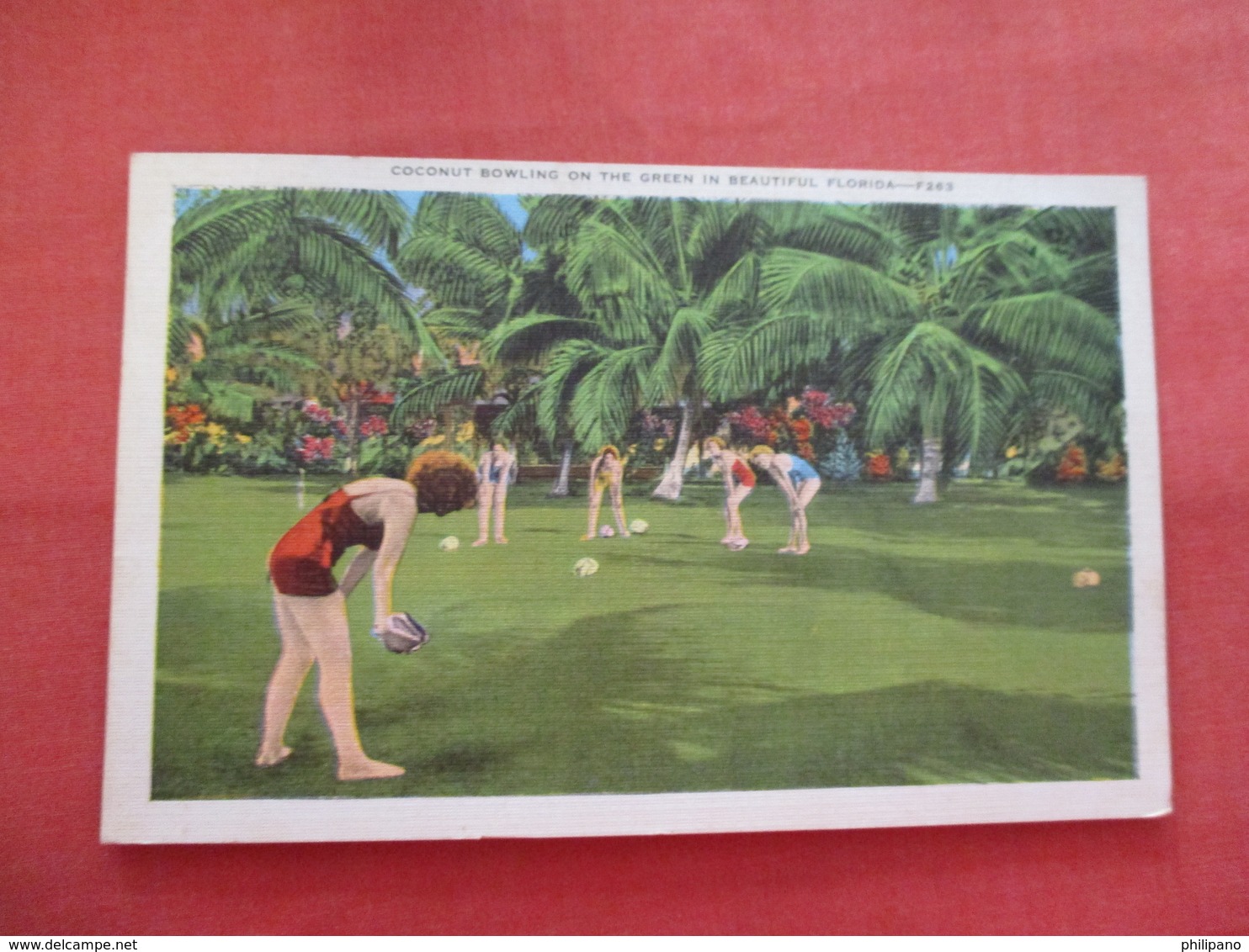 Females Playing Coconut Bowling  Florida   Ref  3476 - Bowling