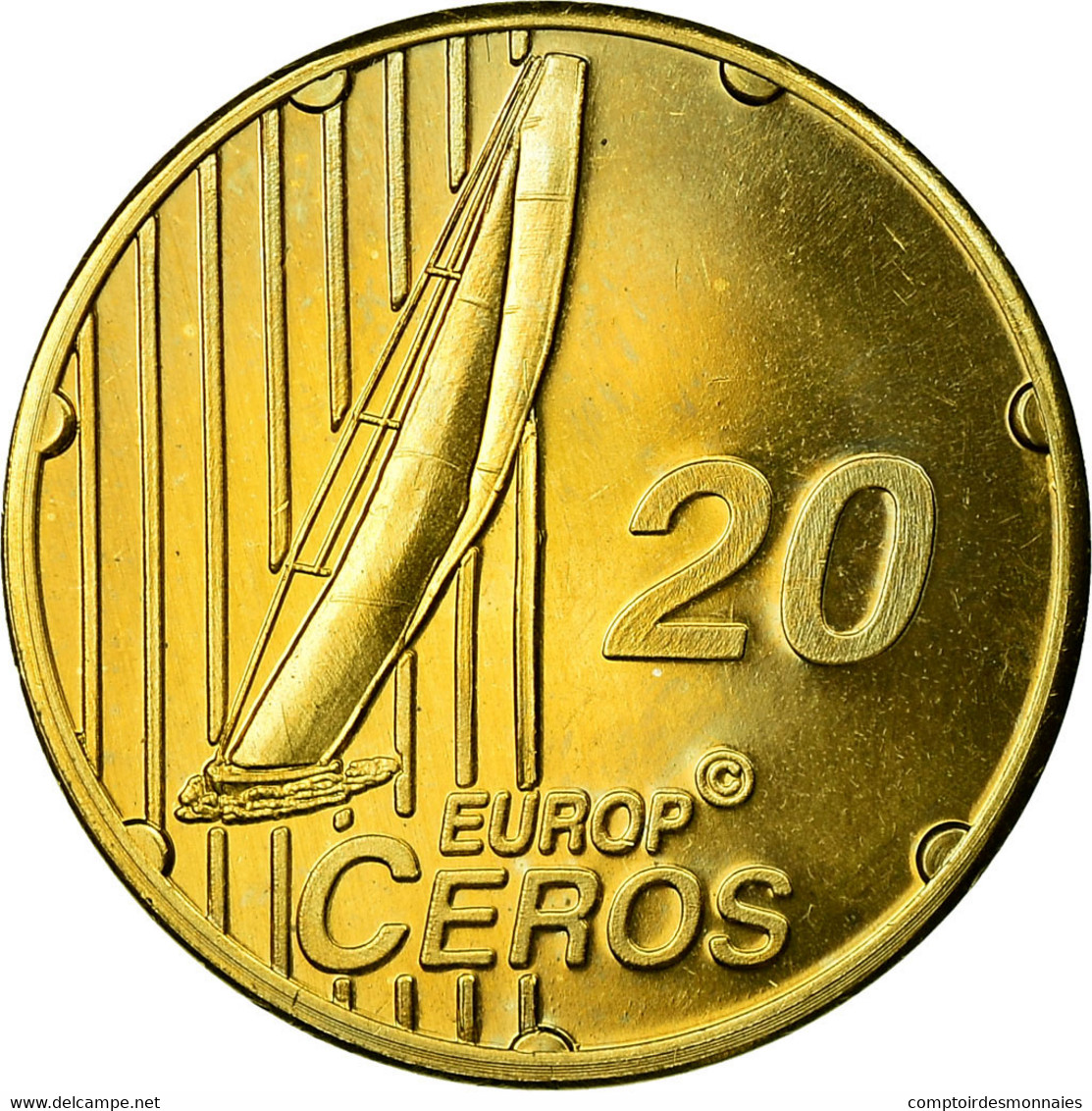 Suisse, Fantasy Euro Patterns, 20 Euro Cent, 2003, SUP, Laiton - Privatentwürfe